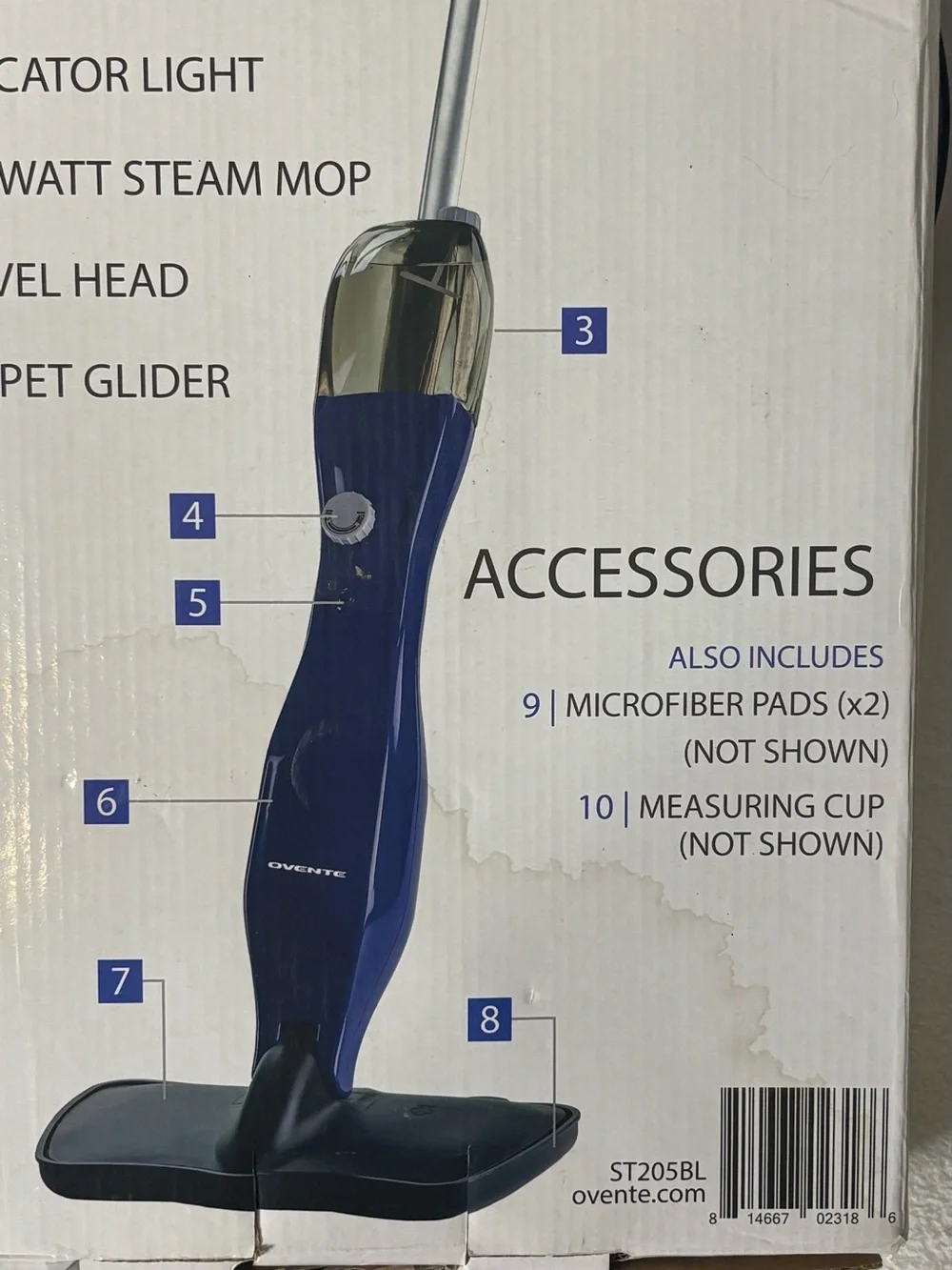 Handheld Blue Electric Floor Cleaner - Corded Steam Scrubber